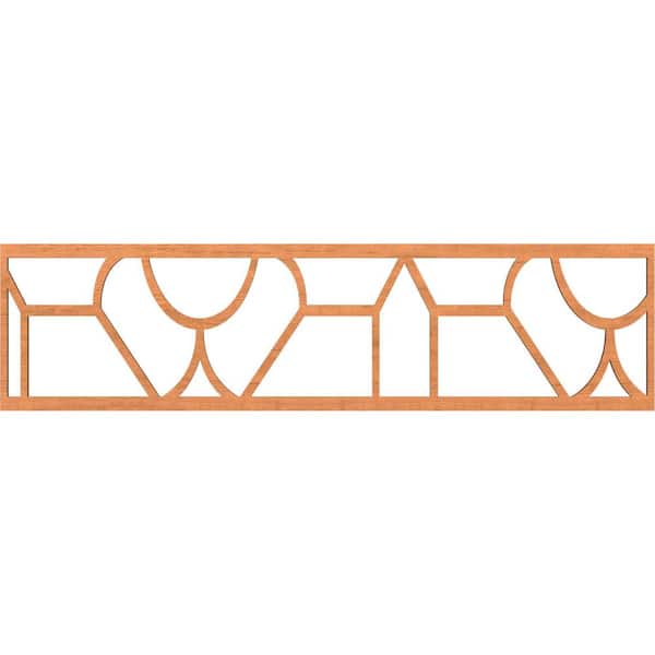 Ekena Millwork Whitechapel Fretwork 0.25 in. D x 47 in. W x 12 in. L Cherry Wood Panel Moulding