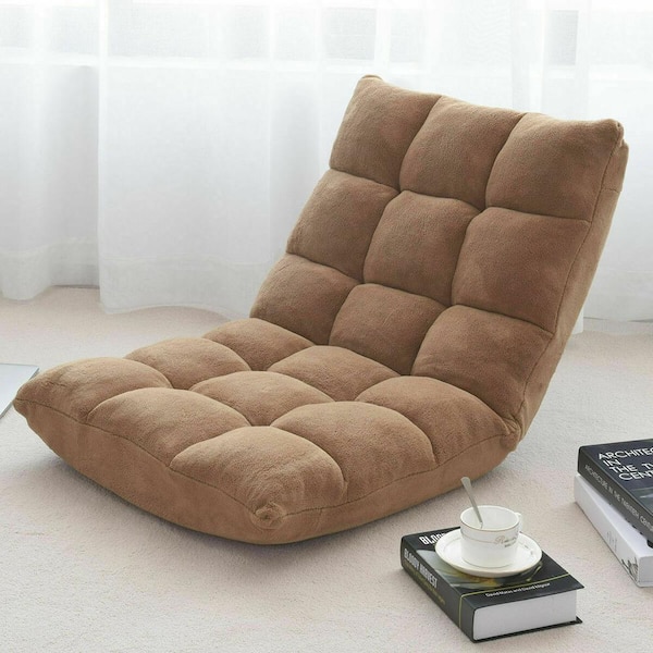 Foldable Lazy Floor Chair Gaming Sofa mit 5-Gang einstellbar Rückenlehne 2 Sizes 