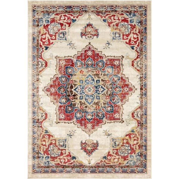 Unique Loom Utopia Helios Cream 7' 1 x 10' 0 Area Rug