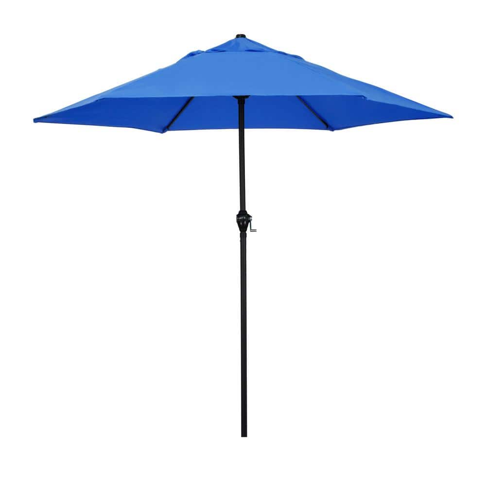 Astella 9' Pacific Blue Steel Market Umbrella with Push Tilt