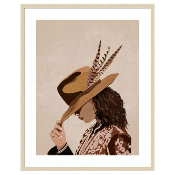 Amanti Art Brunette by Emel Tunaboylu 1 Piece Framed Giclee People Art Print 41 in. x 33 in.