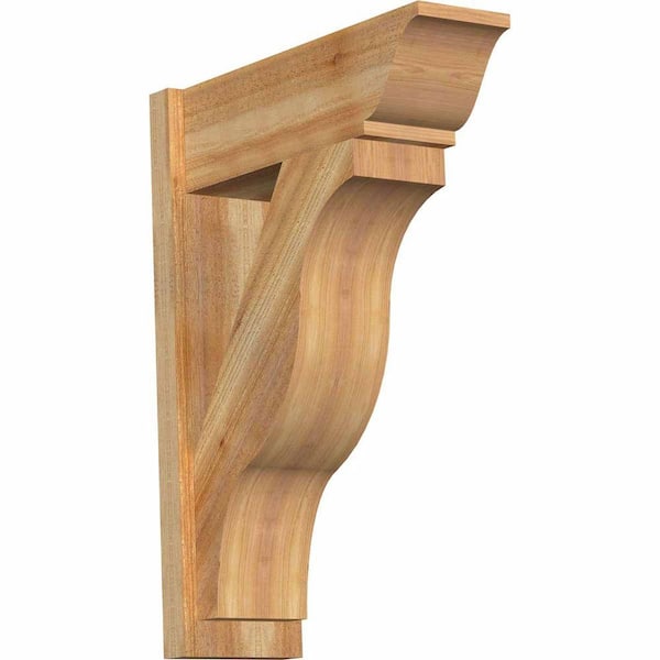 Ekena Millwork 8 in. x 32 in. x 24 in. Western Red Cedar Fuston Traditional Rough Sawn Outlooker
