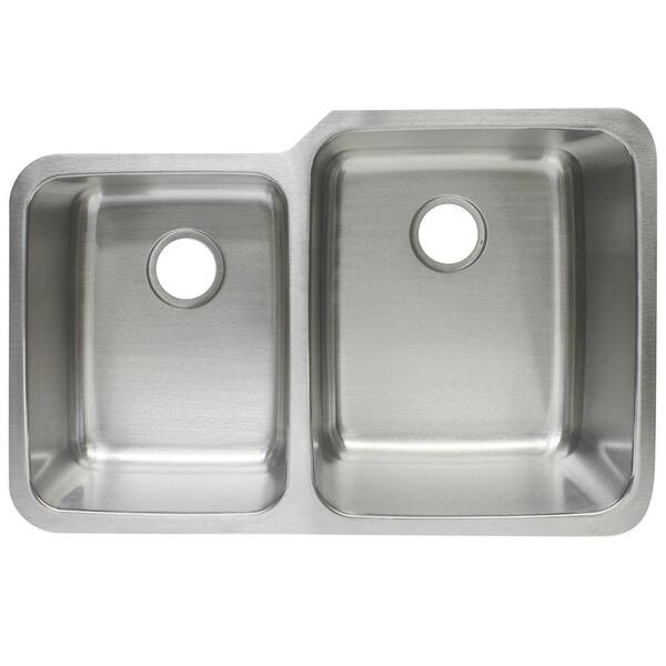 Franke Undermount Stainless Steel 32.in 0-Hole Double Bowl Kitchen Sink