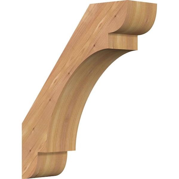 Ekena Millwork 5 1/2"W x 18"D x 22"H Olympic Smooth Knee Brace, Western Red Cedar