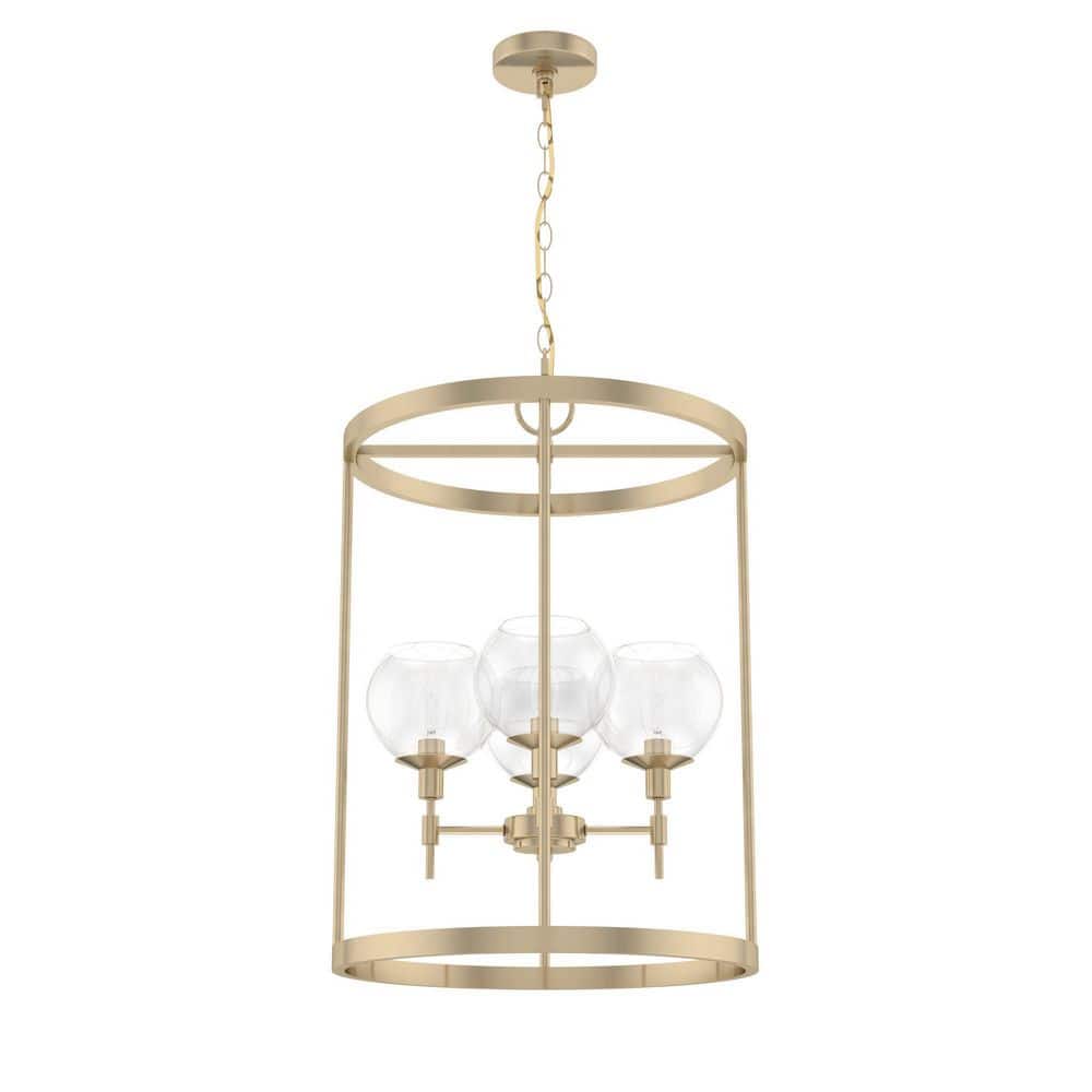 Alturas Gold Modern 4-Light Glass Pendant - 18.5" Wide