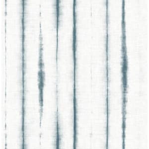 Orleans Teal Shibori Faux Linen Paper Strippable Roll (Covers 56.4 sq. ft.)