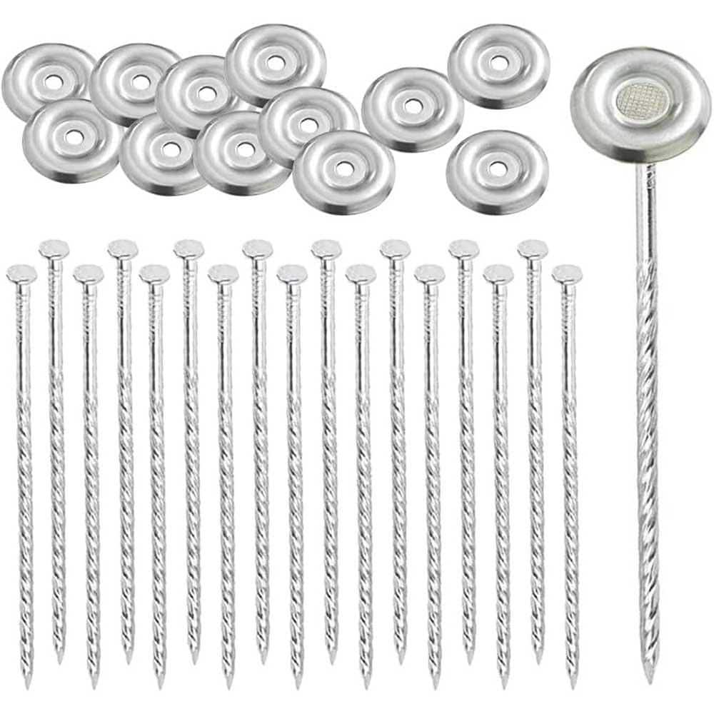 25-Pack Stainless Steel Spiral Outdoor Rug Stakes for RVs, Tents, and Patio
