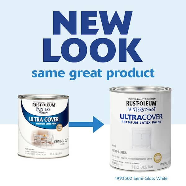 32 oz. Ultra Cover Semi-Gloss White General Purpose Paint
