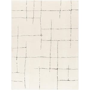 Freud Ivory/Black Geometric 9 ft. x 12 ft. Indoor Area Rug