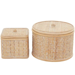 Seville Classics Water Hyacinth Storage Baskets, Hand-Woven 2-Pack WEB168 -  The Home Depot