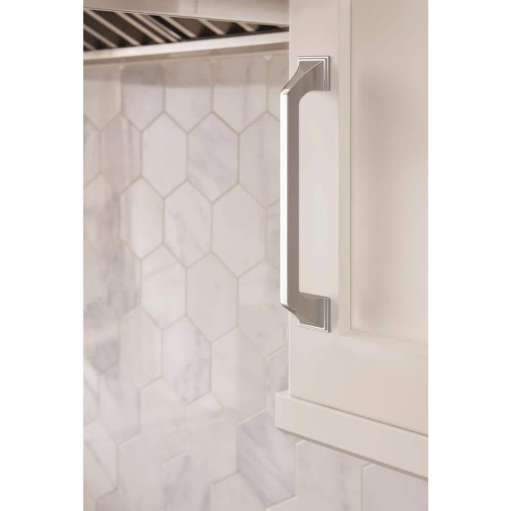 Polished Chrome 6-5/16 Inch Modern Cabinet Pull Bar