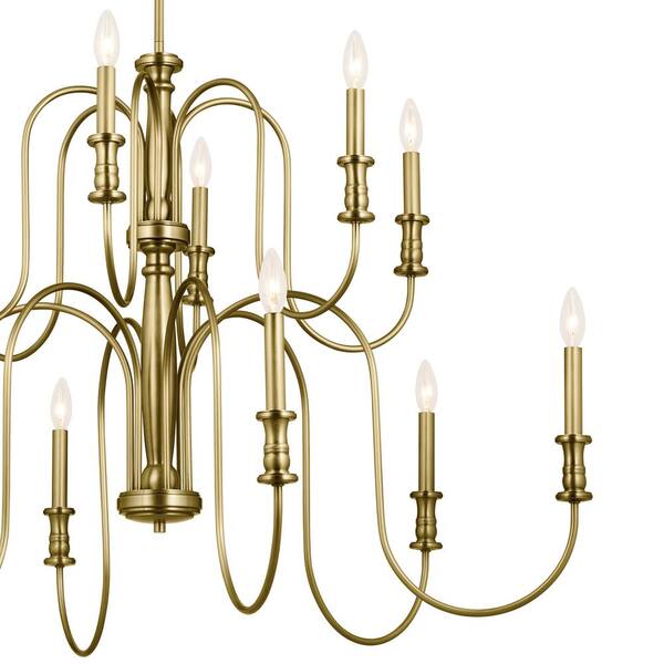Kichler Karthe 12-Light Gold French Country/Cottage Chandelier