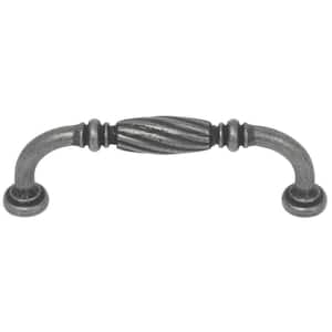 French Twist 8 in. Center-to-Center Distressed Pewter Bar Pull Cabinet Pull