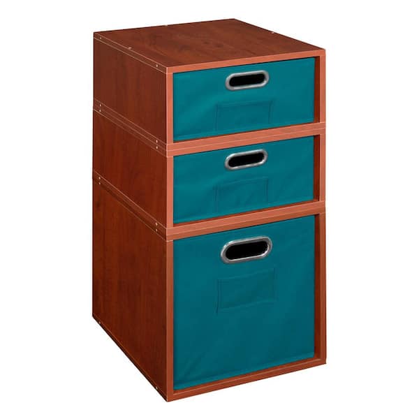 Regency 26 in. H x 13 in. W x 13 in. D Cherry Wood 3-Cube Organizer