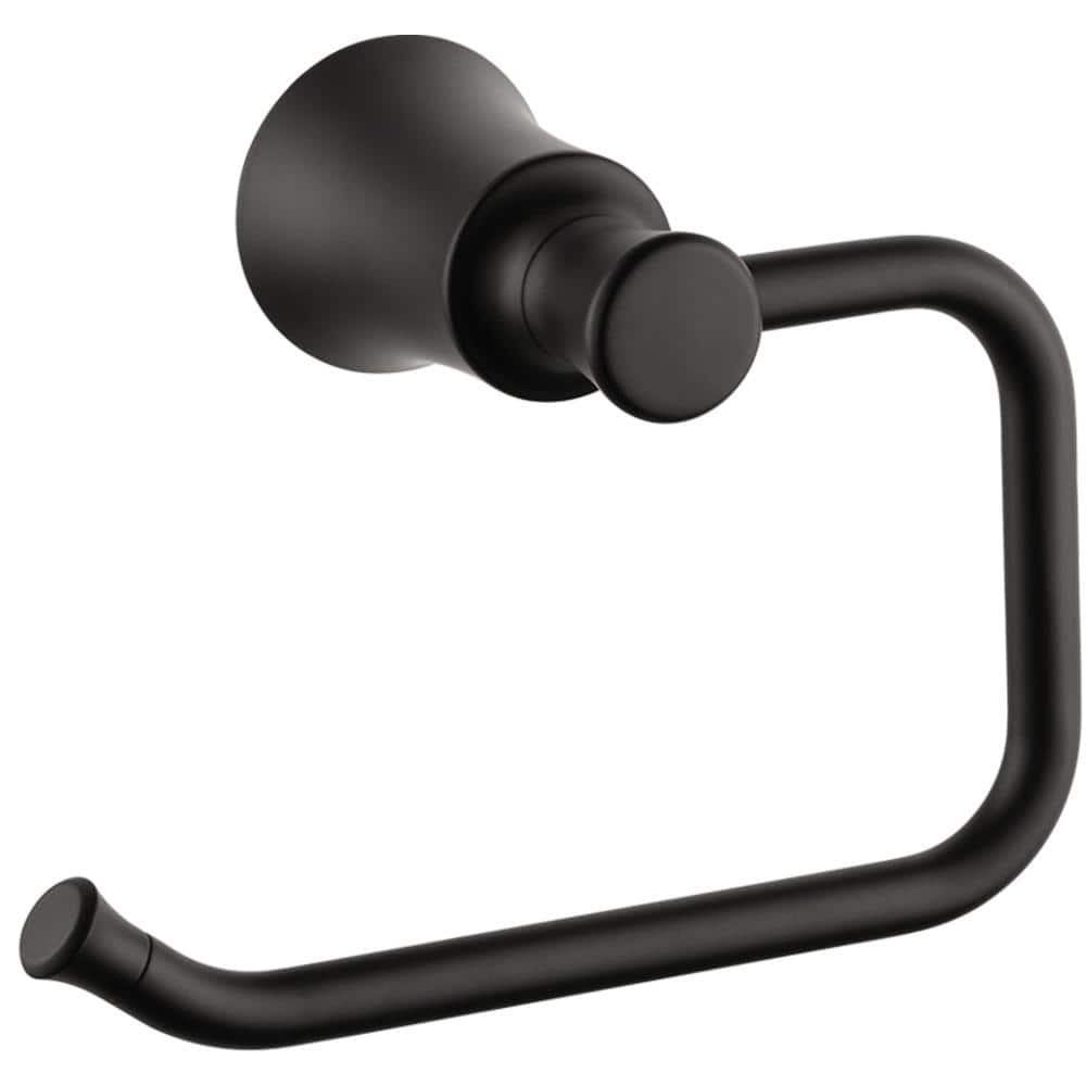 Joleena Matte Black Sleek Wall Mount Toilet Paper Holder