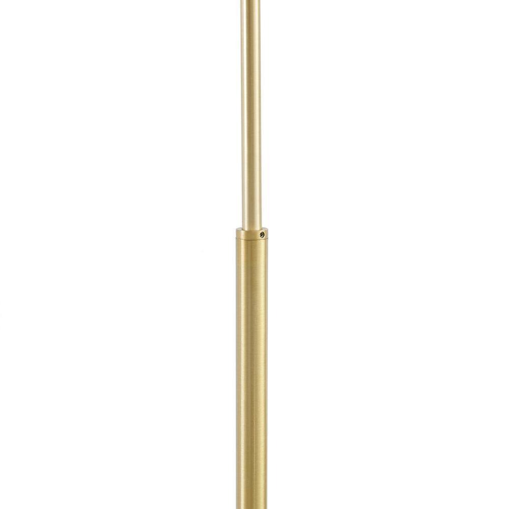 Auburn Gold Steel Floor Lamp with Marble Base