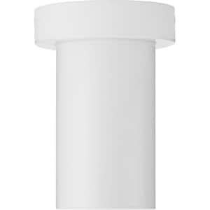 3 in. White Surface Mount Outdoor Wall Mount Cylinder Lantern Sconce