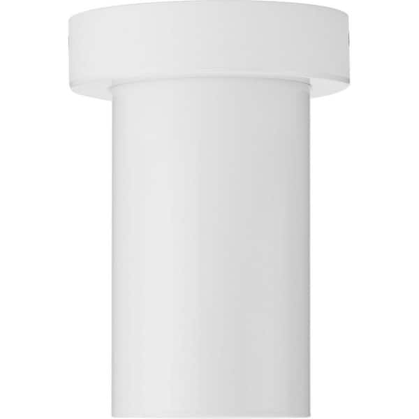 Progress Lighting 3 in. White Surface Mount Outdoor Wall Mount Cylinder Lantern Sconce