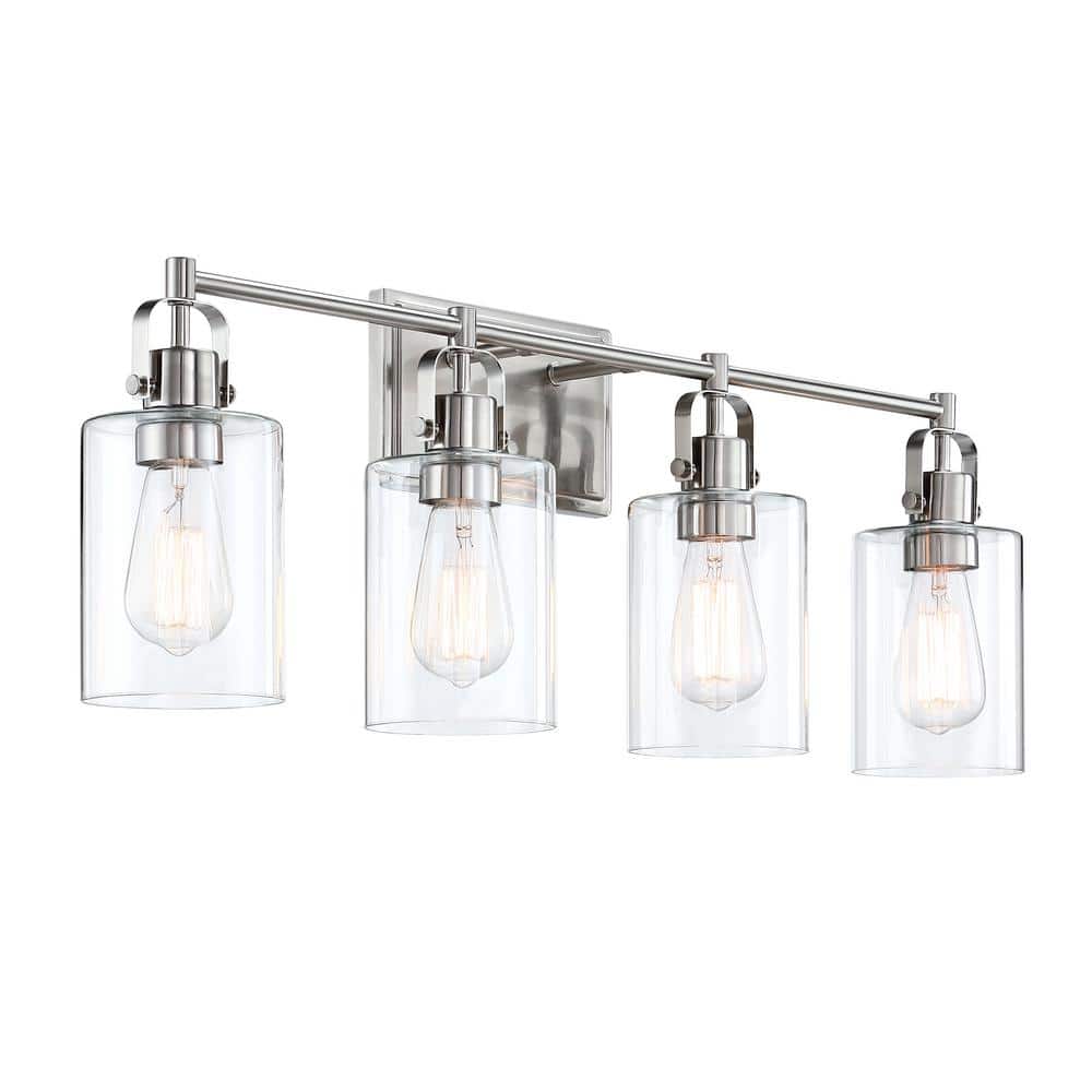 30. 91-in. 4-Light Brushed Nickel Vanity Light price history on PriceWatchPro