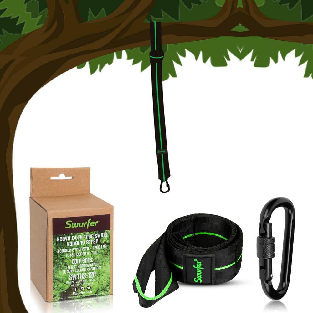 Extra Long Tree Swing Straps with Tree Protector Set of 2 Fast & Easy Way to Hang Any Swing or Hammock Heavy Duty Carabiner and Swivel Werfeito 10FT Tree Swing Hanging Straps Kit Holds 3000 lbs 