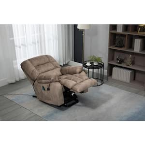 Chenille Power Electric Recliner Relax Lift Chair in Brown