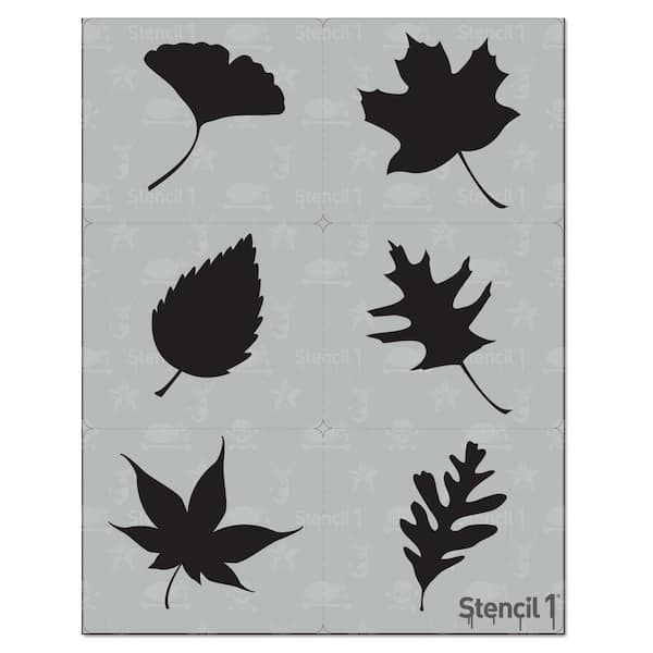 Stencil1 Leaves Silhouette Stencil (6-Pack)