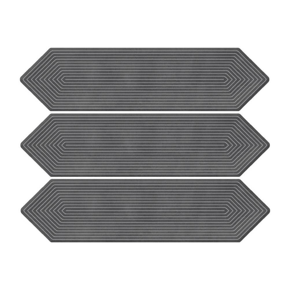Glossy Ceramic Decor Picket Hexagon Subway 3 in. x 12 in. x 10 mm Wall Tile Case - Shadow (20-Tile Pieces/5 sq. ft.) price history on PriceWatchPro