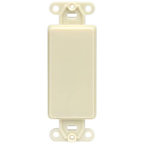 Leviton Decora Plastic Adapter Blank No Hole Ivory 80414 I - Decora Wall Plates Adapter