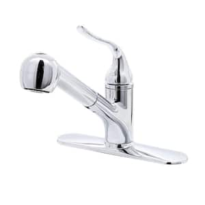 Coralais Single-Handle Pull-Out Sprayer Kitchen Faucet With MasterClean Sprayface In Polished Chrome