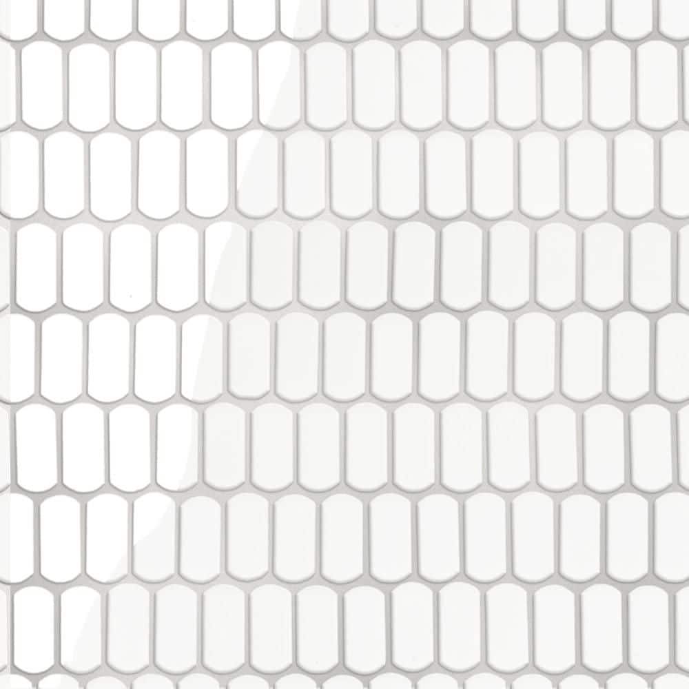 Hudson Capsule Glossy White 12 in. x 13 in. Porcelain Floor and Wall Mosaic Tile (11.4 sq. ft. /Case) price history on PriceWatchPro