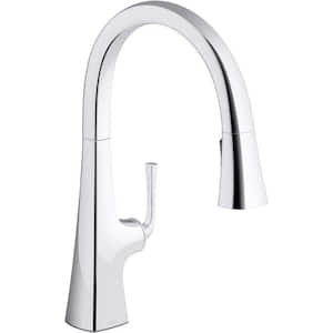 Graze Single-Handle Pull-Down Sprayer Kitchen Faucet with 3-Function Sprayhead in Polished Chrome