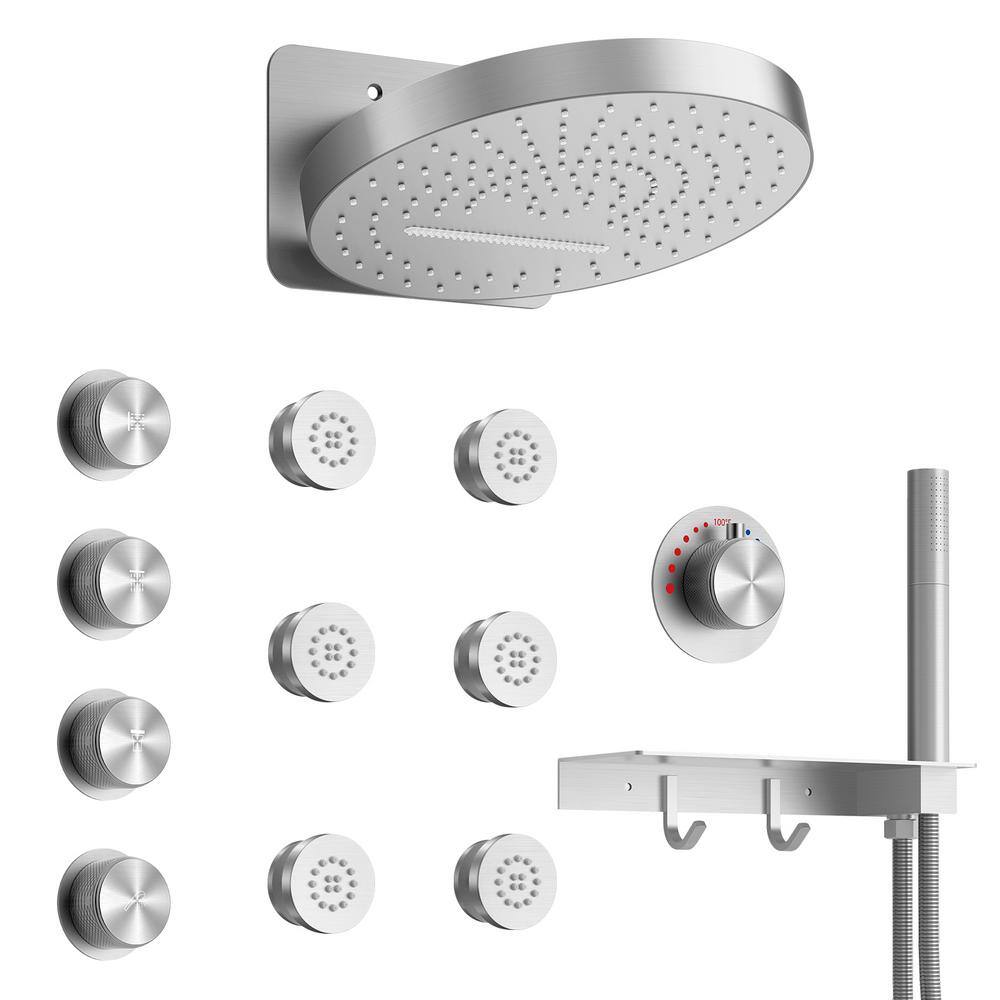 Have a question about EVERSTEIN 12 in. 3Spray Patterns Dual Wall Mount