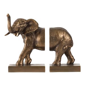 Brown Wood Animals Bookends (Set of 2)