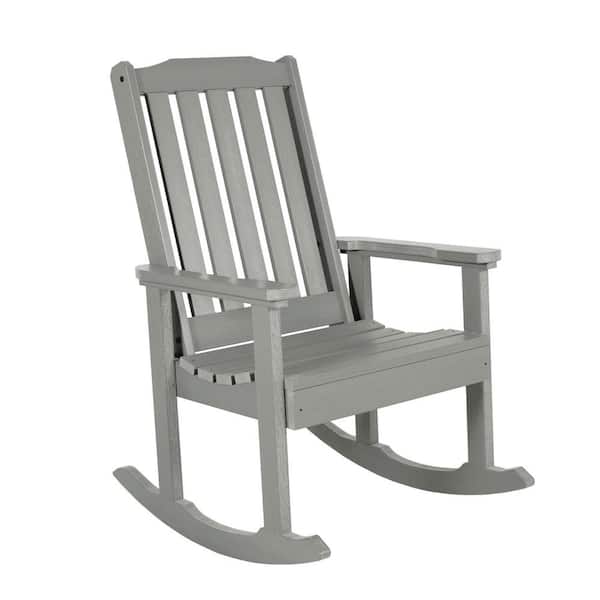 Highwood Lehigh Coastal Teak Recycled Plastic Outdoor Rocking Chair