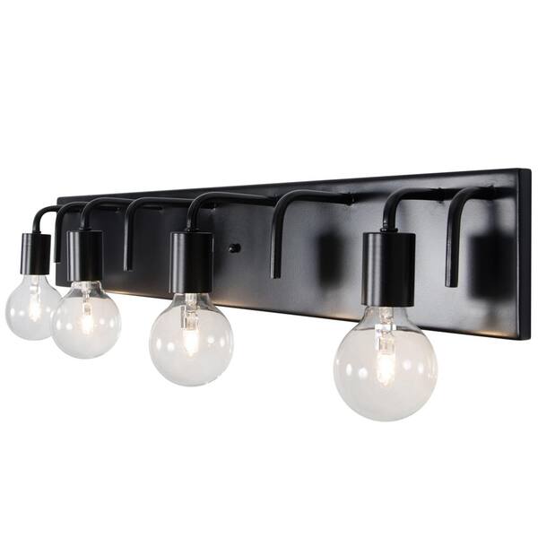 Varaluz Socket-To-Me 4-Light Black Vanity Light