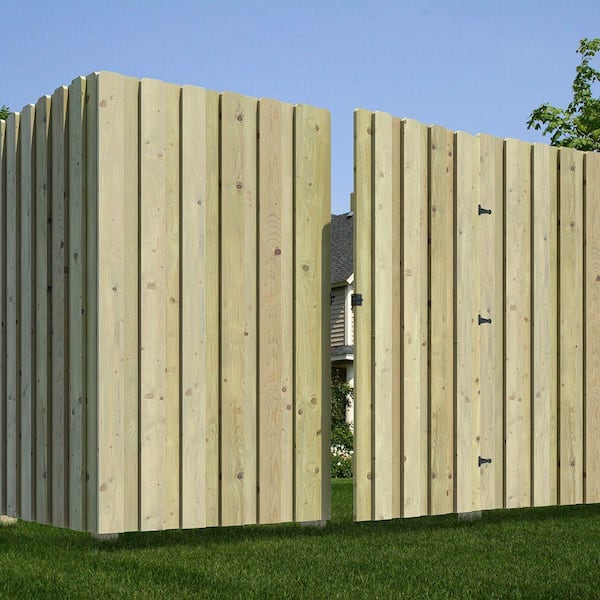 3.5 ft. W x 6 ft. H Pressure-Treated Pine Board-on-Board Fence Gate