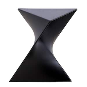 Randolph 15.75 in. Black Modern Triangle Accent End Table Lightweight Side Vanity Table