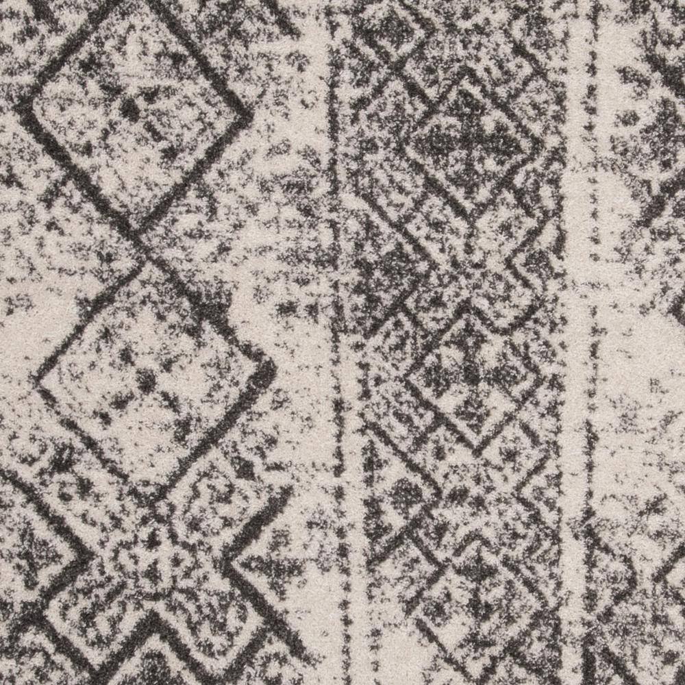 Silver & Black Synthetic Reversible Area Rug 59"x76"