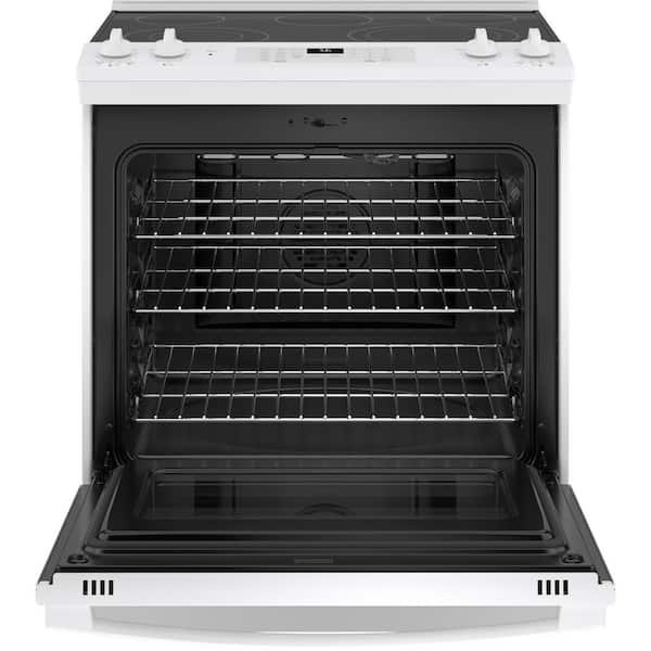 Ge electric oven will not heat up past 100 degrees Ge 30 In 5 3 Cu Ft Slide In Electric Range With Self Cleaning Convection Oven And Air Fry In White Js760dpww The Home Depot