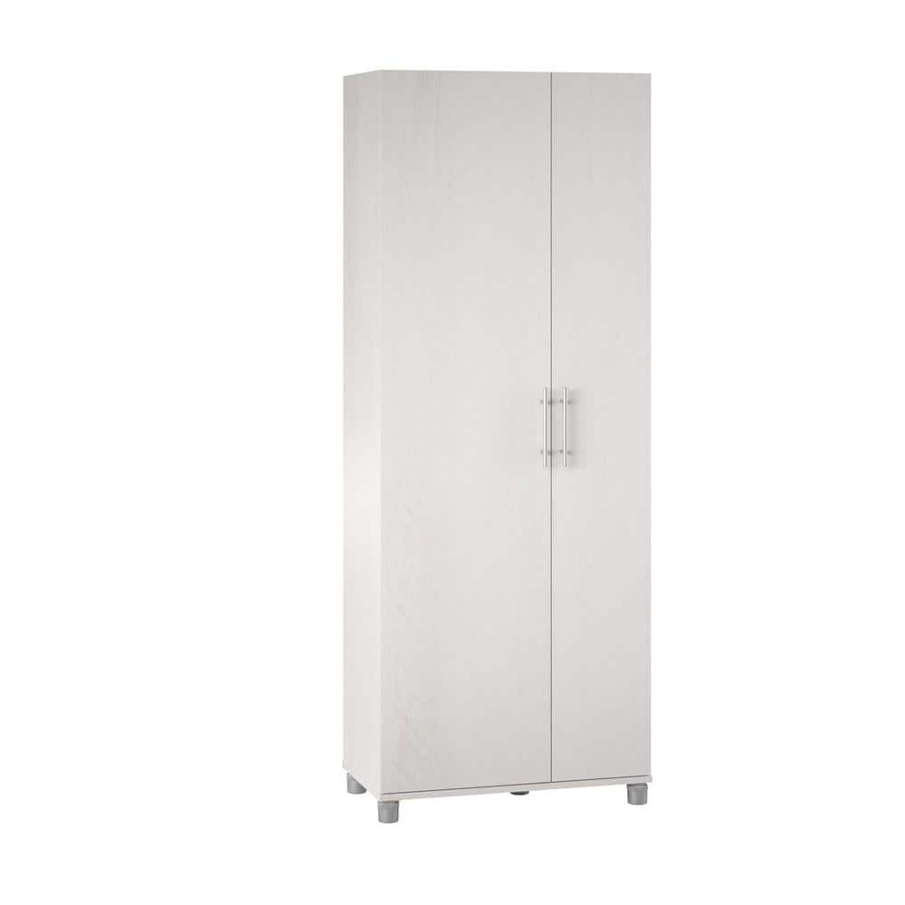 Colwyn 29 in. W x 74 in. H x 15 in. D 7-Shelf Freestanding Cabinet in Ivory Oak price history on PriceWatchPro