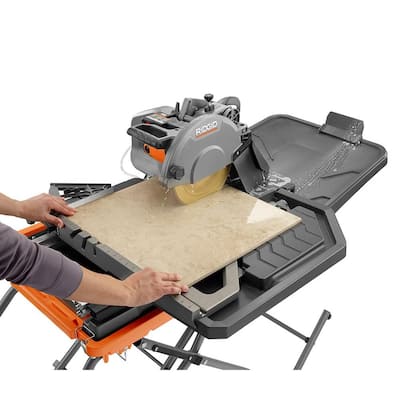 10 in. Wet Tile Saw with Stand
