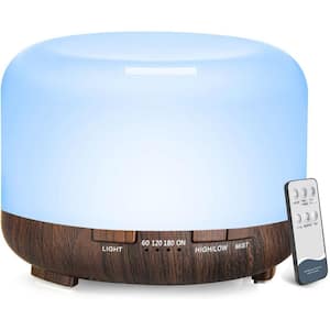 500ml Essential Oil Diffuser with Remote Control, Auto Shut-Off Aromatherapy Humidifier for Essential Oils Large Room