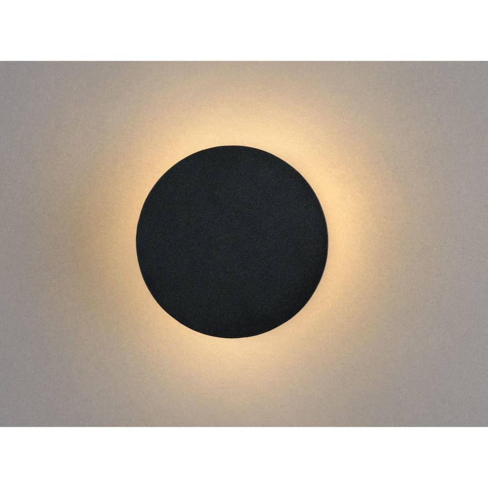 Z-2020 Textured Black LED Outdoor Wall Light with Satin White Shade