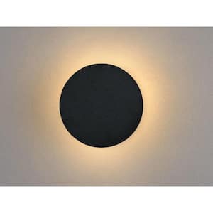 Z-2025 LED Collection 1-Light Textured Black Frosted Glass LED Modern Wall Light