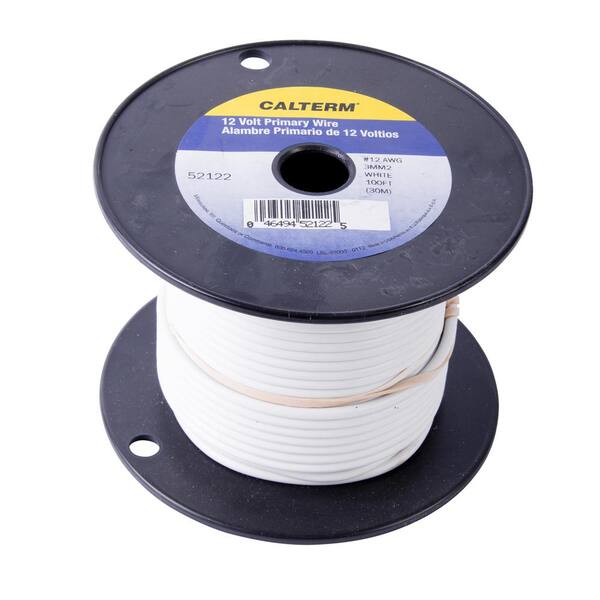 Gardner Bender 100 ft. 12 AWG Primary Wire Spool, White (Case of 5)