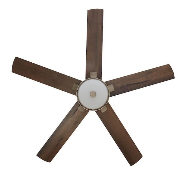 Wynn 54 in. Integrated LED Indoor Heritage Bronze Ceiling Fan with Light Kit with Remote Control
