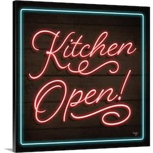 "Neon Kitchen Open" by Mollie B. Canvas Wall Art