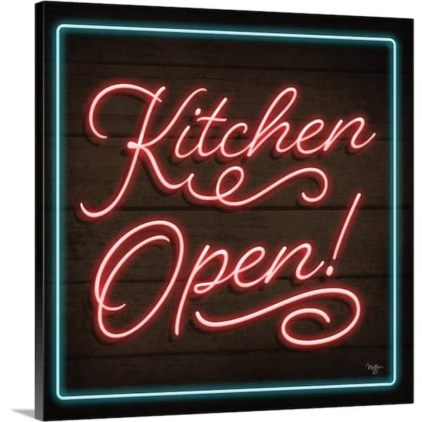 GreatBigCanvas "Neon Kitchen Open" by Mollie B. Canvas Wall Art