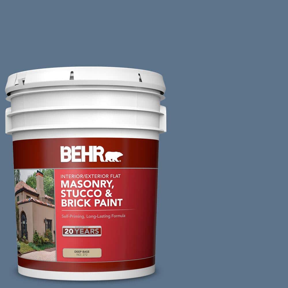 5 gal. #BXC-75 Saltbox Blue Flat Interior/Exterior Masonry, Stucco and Bric
