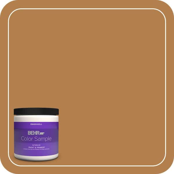 BEHR PREMIUM PLUS 8 oz. #PMD-106 Caramel Sauce Eggshell Enamel Interior Paint & Primer Color Sample